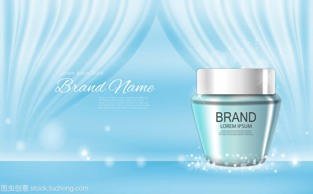 3D超寫實 化妝品廣告與雜志背景模板的革新設計